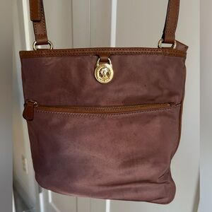 Michael Kors Brown Crossbody Bag with Gold Details